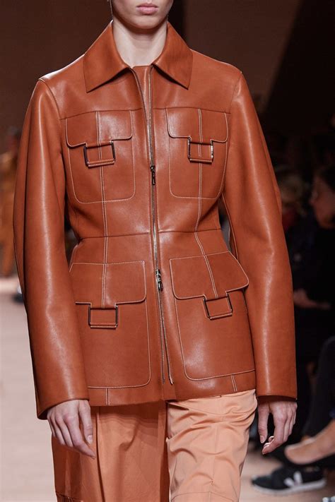 hermes leather jacket 2020|Hermes runway 2020.